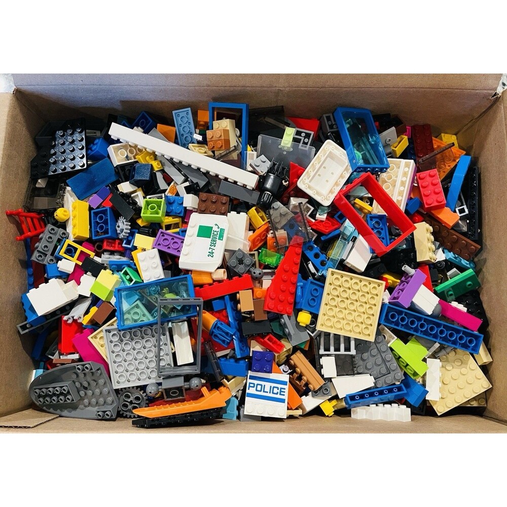 Vintage LEGO Bulk Lot 5.5 Lbs Mixed Bricks Plates Parts Minifigures
